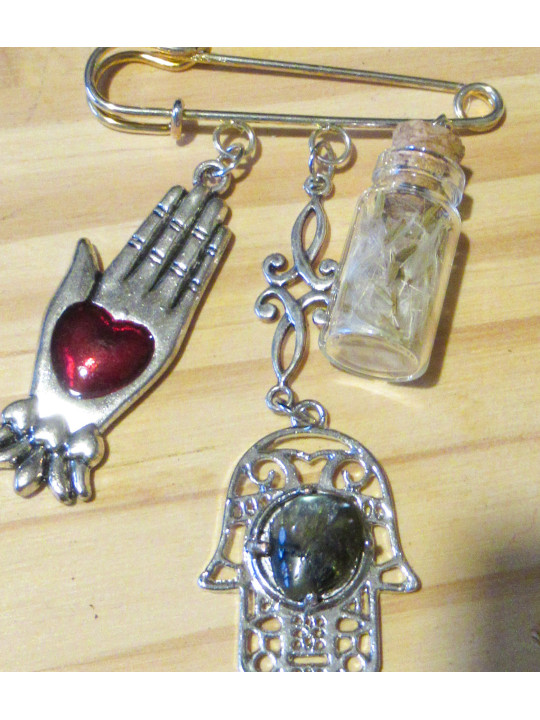 Broche Protection et joie