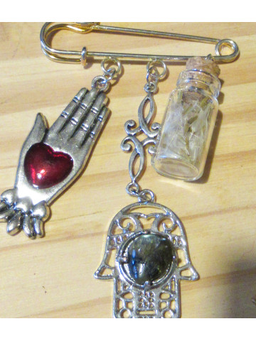 Broche Protection et joie