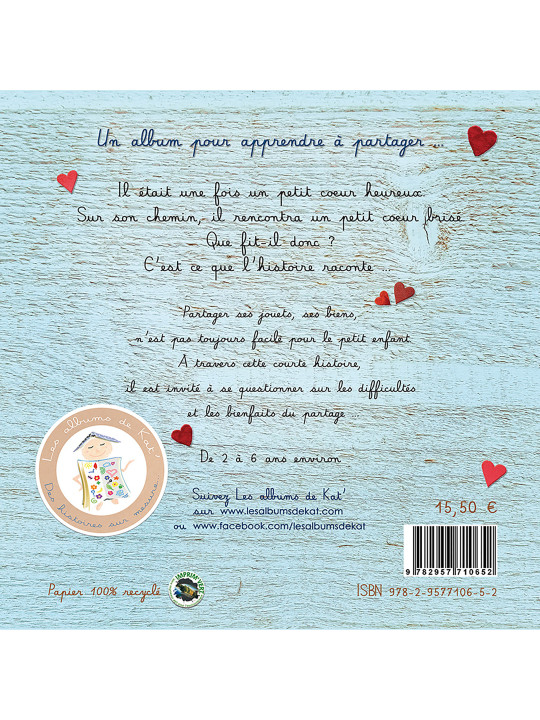 Un petit coeur heureux - Album jeunesse/Livre enfant 2-6 ans - Kat'