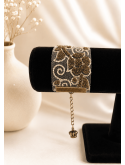 Bracelet manchette en dentelle perlée bohème chic Bijou artisanal femme