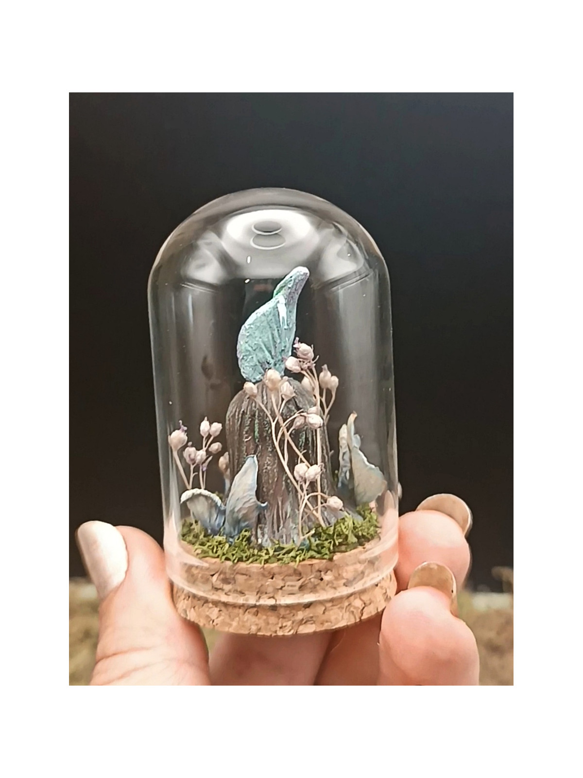 Mini monde sous cloche ~ Gardien bleu