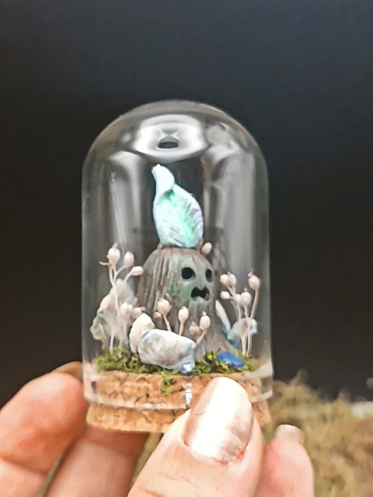Mini monde sous cloche ~ Gardien bleu