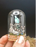 Mini monde sous cloche ~ Gardien bleu