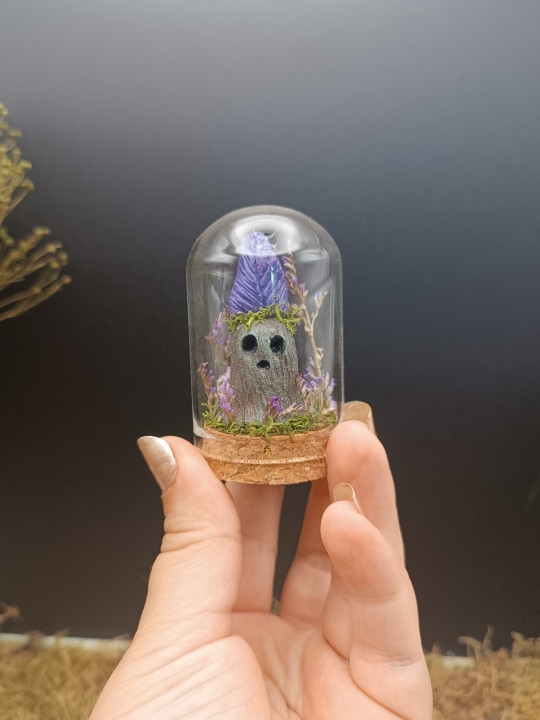 Mini monde sous cloche ~ Gardien violet