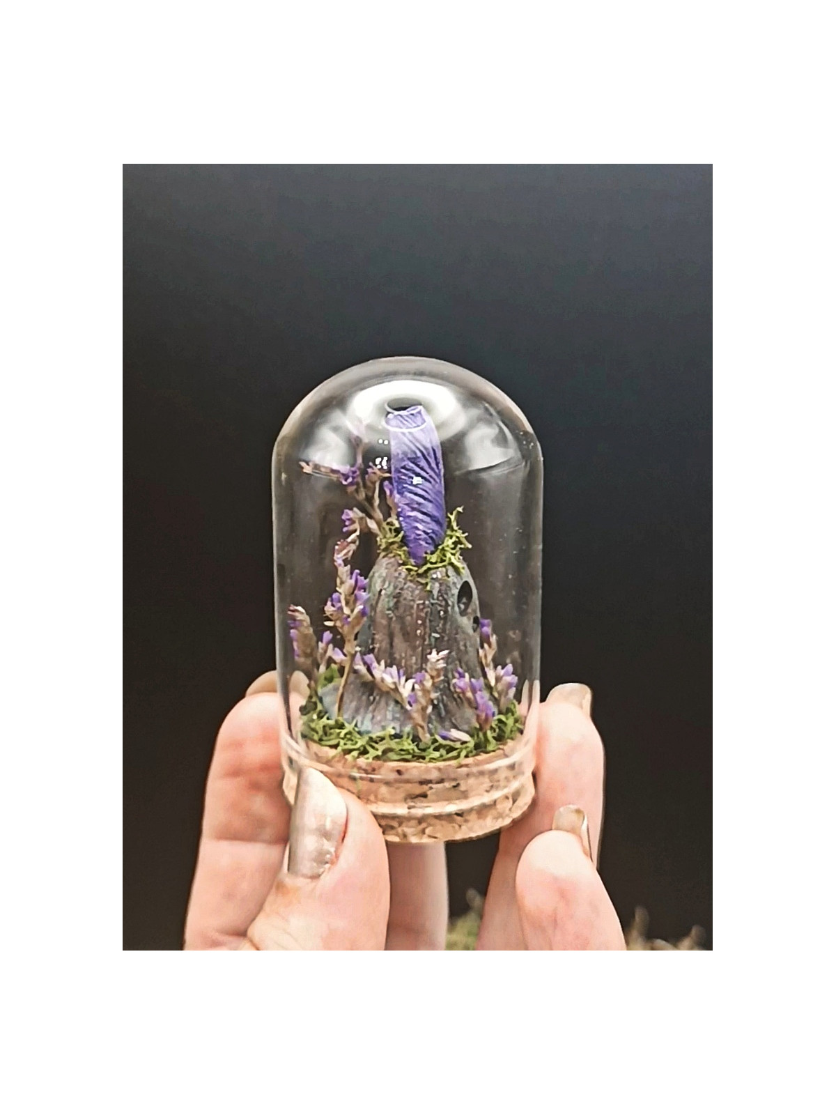 Mini monde sous cloche ~ Gardien violet