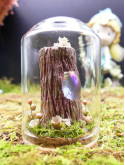 Mini monde sous cloche ~ Arbre enchanté rose