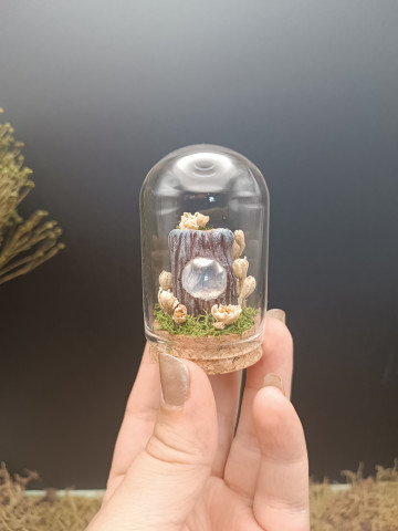 Mini monde sous cloche ~ Arbre enchanté beige