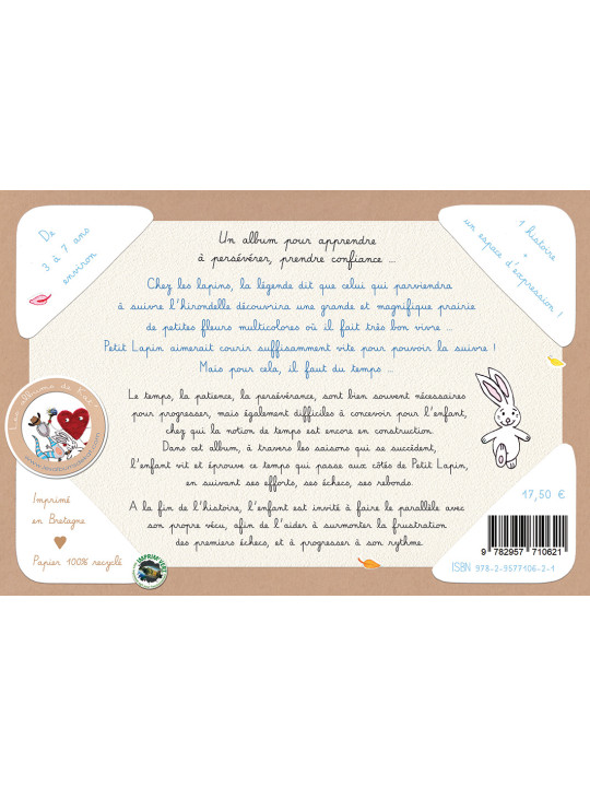 A petits pas de lapin - Album jeunesse/livre enfant 3-7 ans - Kat'