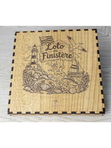 Loto du Finistère en bois – Jeu enfant artisanal