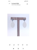 Boucles d'oreilles en porcelaine texturée 