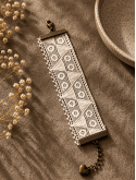 Bracelet manchette dentelle en dentelle écrue Vintage romantique et chic