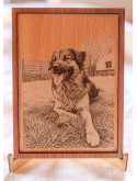 Portrait animal personnalisé gravé sur bois | Avalenn Créations