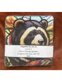Lot de 4 lingettes lavables en coton et éponge bambou