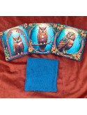 Lot de 4 lingettes lavables en coton et éponge bambou