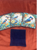 Lot de 4 lingettes lavables en coton et éponge bambou