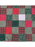 Couverture patchwork unique 100 carrés cousus main