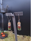 Collection Automne - Boucles d'oreilles hypoallegéniques rouges 
