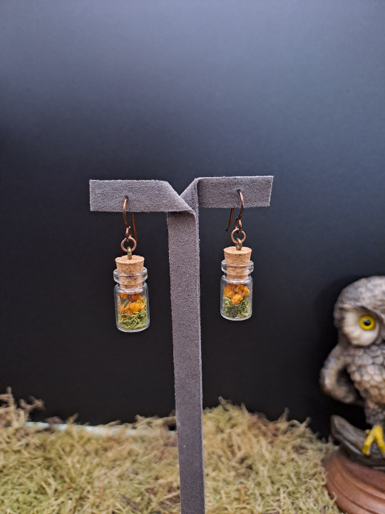 Collection Automne - Boucles d'oreilles hypoallegéniques orange 