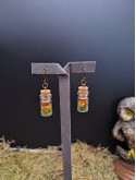 Collection Automne - Boucles d'oreilles hypoallegéniques orange 