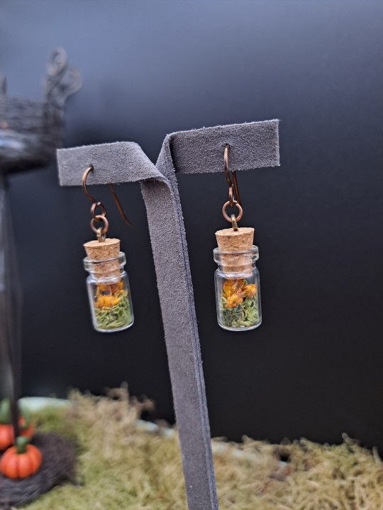 Collection Automne - Boucles d'oreilles hypoallegéniques orange 