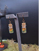 Collection Automne - Boucles d'oreilles hypoallegéniques orange 
