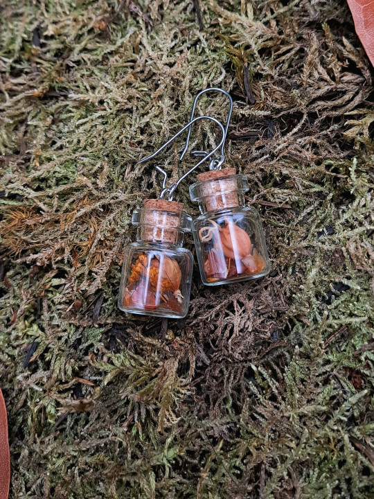 Collection Automne - Boucles d'oreilles hypoallegéniques XL oranges
