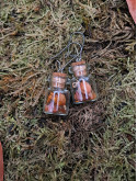 Collection Automne - Boucles d'oreilles hypoallegéniques XL oranges