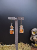 Collection Automne - Boucles d'oreilles hypoallegéniques XL oranges