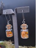 Collection Automne - Boucles d'oreilles hypoallegéniques XL oranges