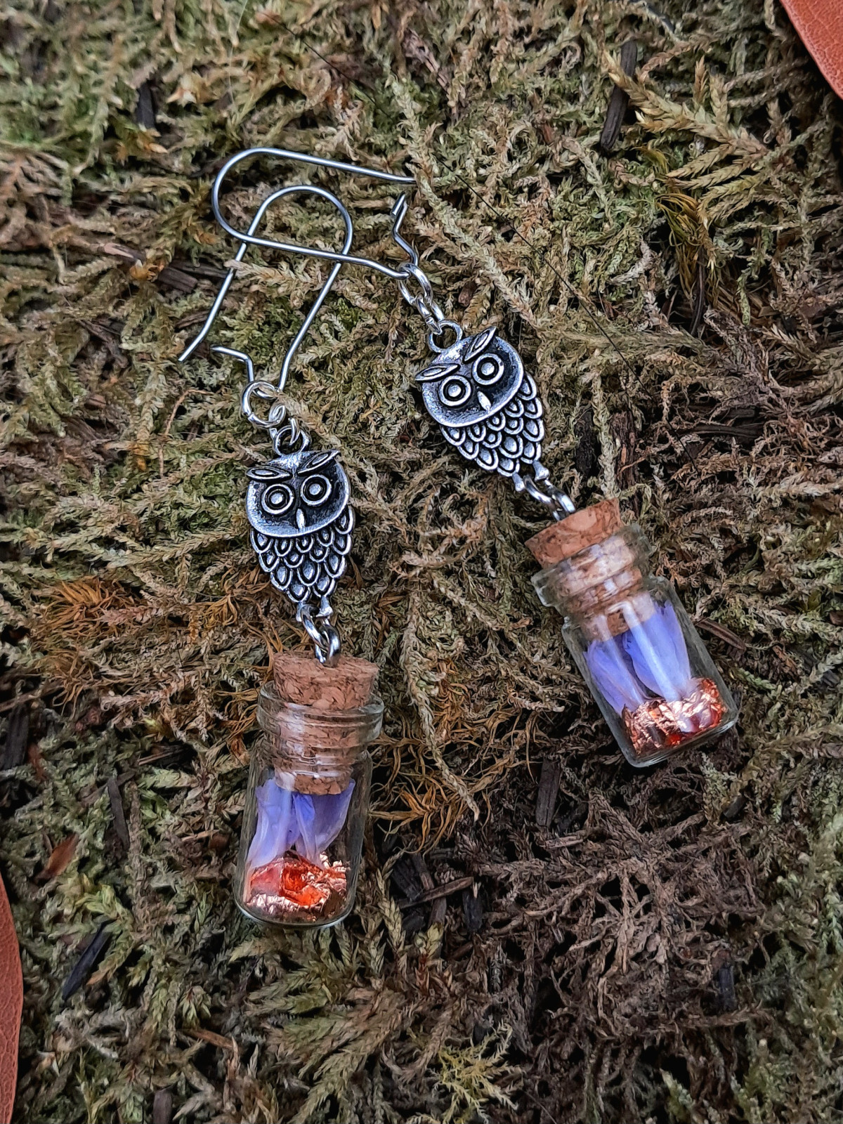 Collection Automne - Boucles d'oreilles hypoallegéniques L violettes