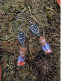 Collection Automne - Boucles d'oreilles hypoallegéniques L violettes