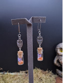 Collection Automne - Boucles d'oreilles hypoallegéniques L violettes