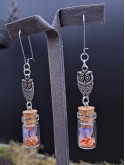 Collection Automne - Boucles d'oreilles hypoallegéniques L violettes