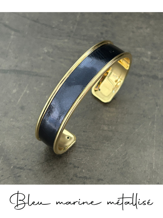 Bracelet manchette or cuir - différentes couleurs