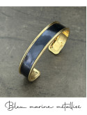 Bracelet manchette or cuir - différentes couleurs