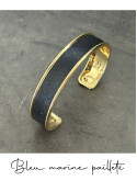 Bracelet manchette or cuir - différentes couleurs