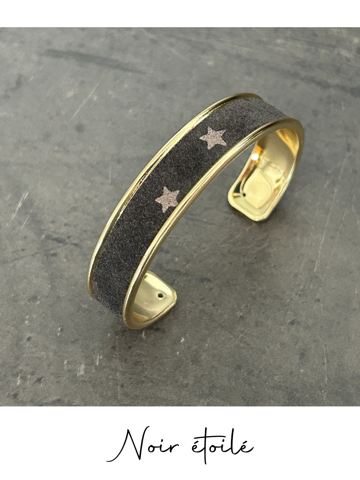 Bracelet manchette or cuir - différentes couleurs
