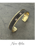 Bracelet manchette or cuir - différentes couleurs
