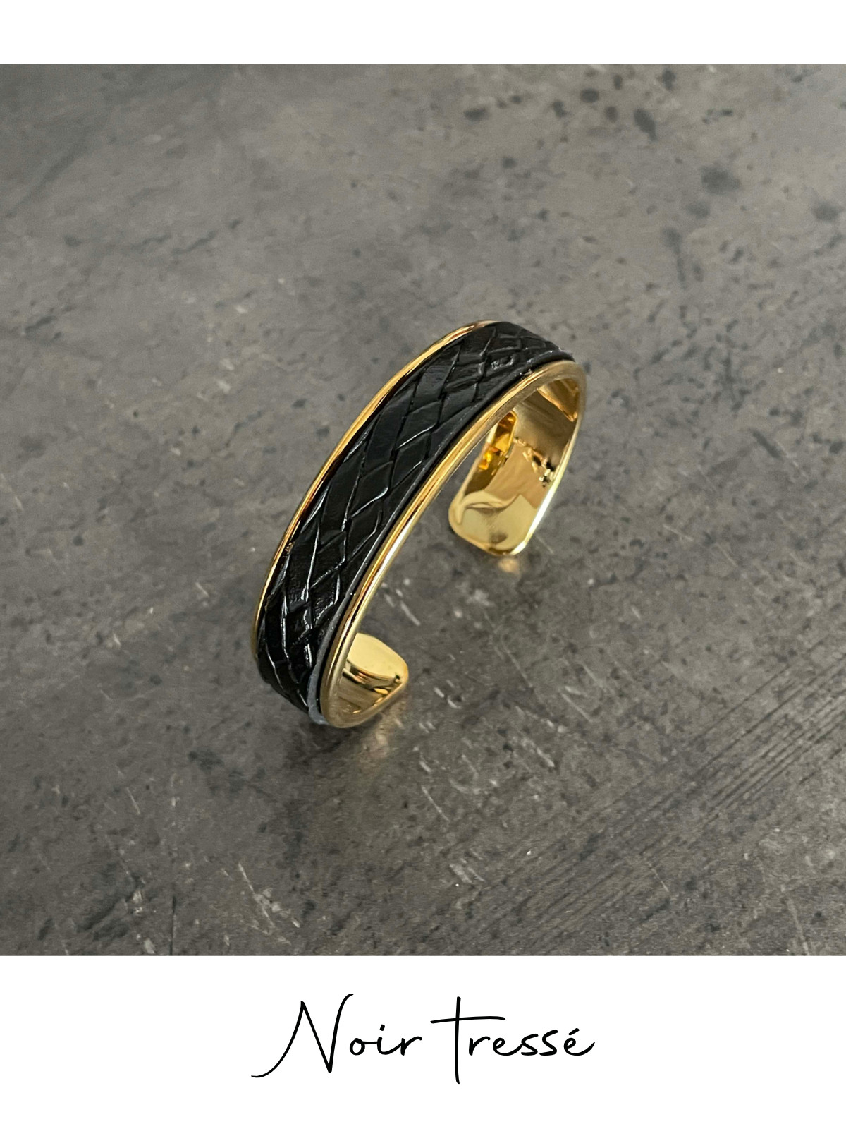 Bracelet manchette or cuir - différentes couleurs