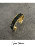 Bracelet manchette or cuir - différentes couleurs
