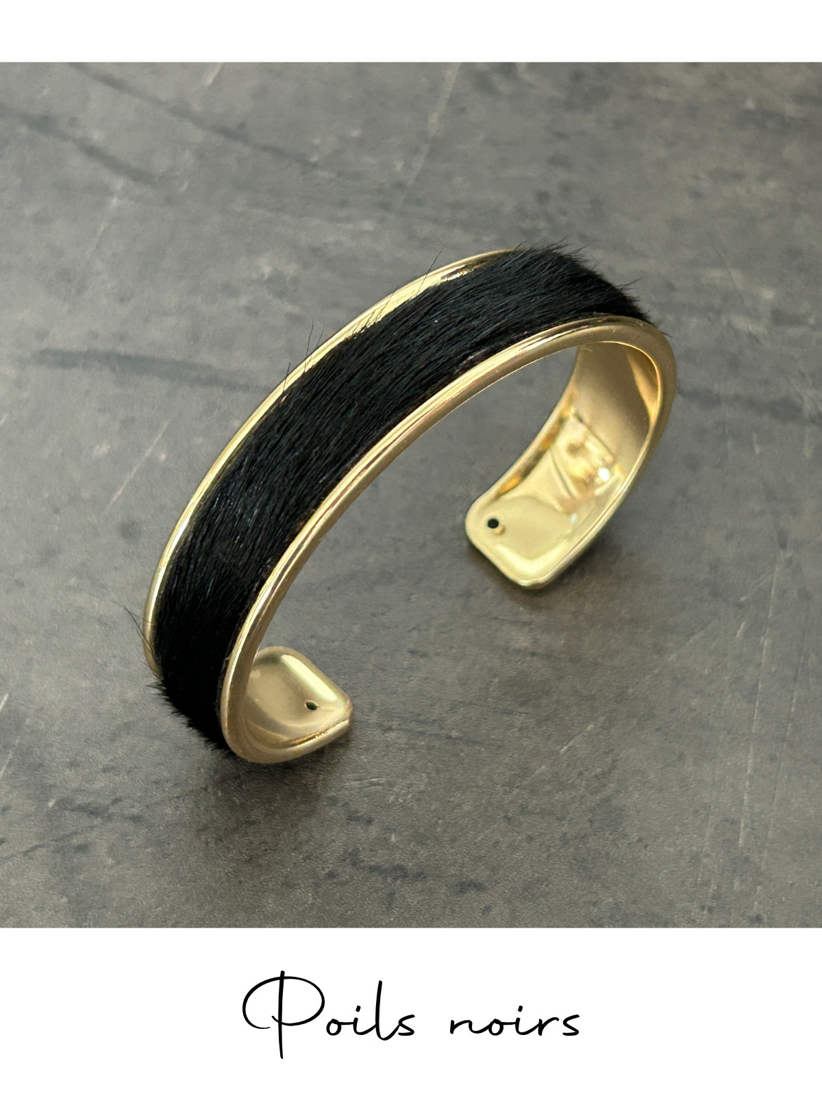 Bracelet manchette or cuir - différentes couleurs