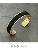 Bracelet manchette or cuir - différentes couleurs