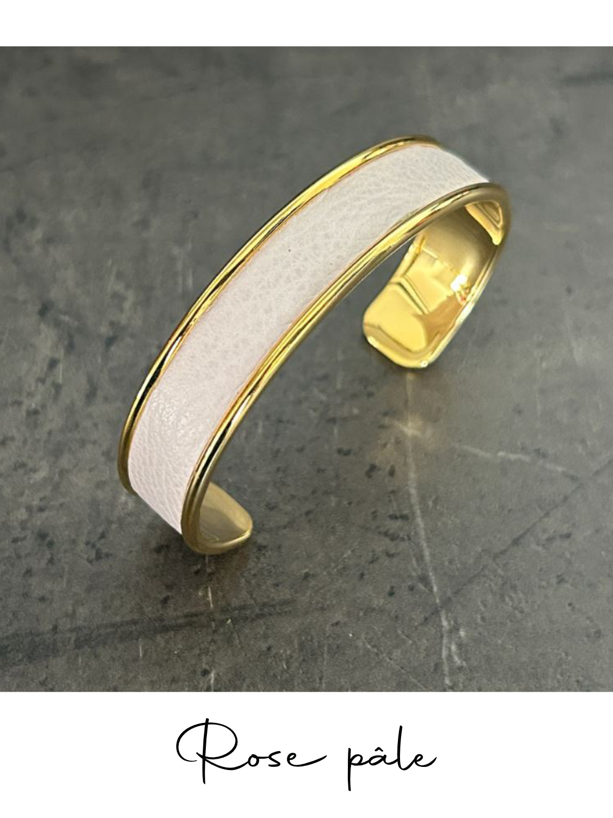 Bracelet manchette or cuir - différentes couleurs
