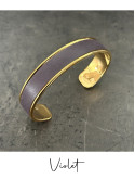 Bracelet manchette or cuir - différentes couleurs