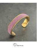 Bracelet manchette or cuir - différentes couleurs