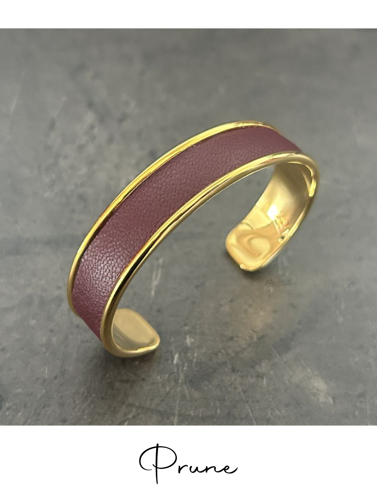 Bracelet manchette or cuir - différentes couleurs