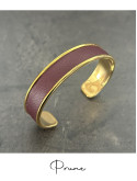 Bracelet manchette or cuir - différentes couleurs