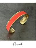 Bracelet manchette or cuir - différentes couleurs