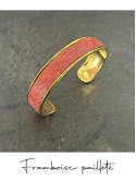 Bracelet manchette or cuir - différentes couleurs