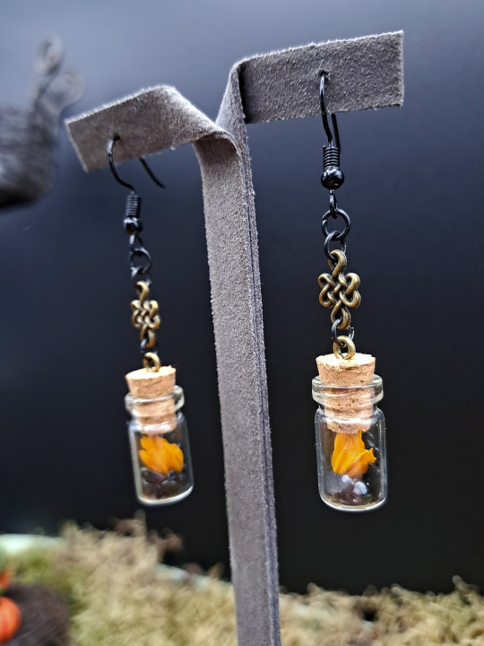 Collection Automne - Boucles d'oreilles L noires 